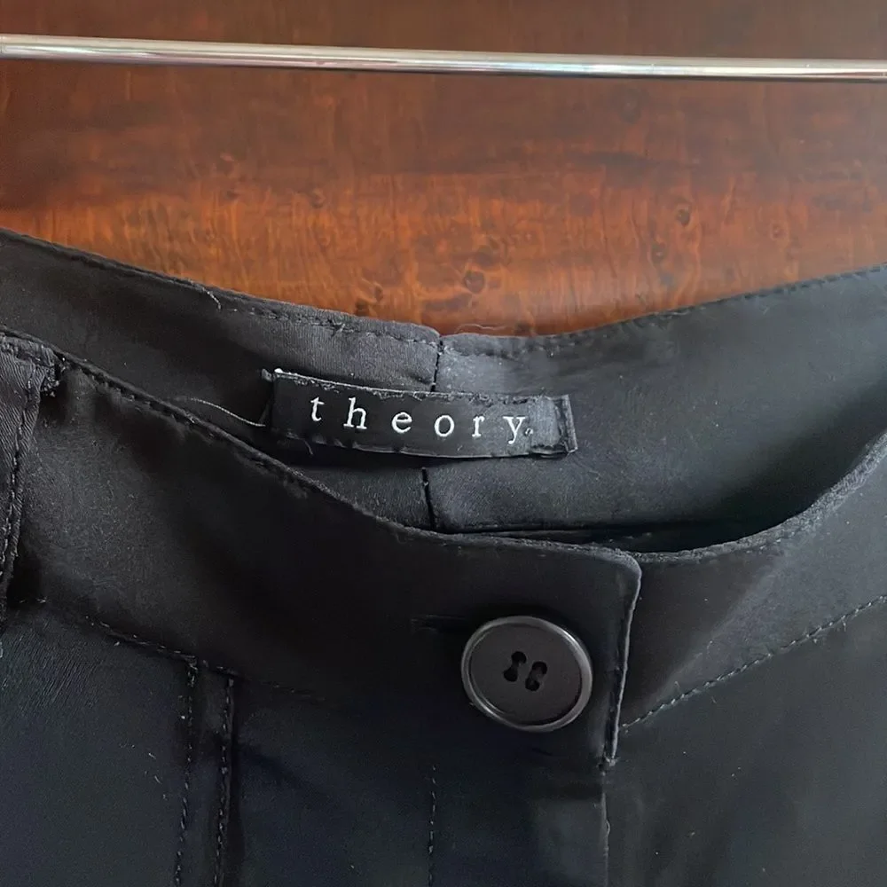 Theory Silk Cargo Joggers Trousers Small